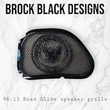 98-2023 Road Glide 3D Navy speakers grill covers set