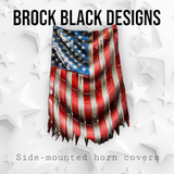 Draped American flag horn cover