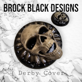 3D screaming skull derby cover and points cover