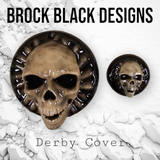 3D screaming skull derby cover and points cover