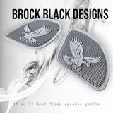 98-2023 Road Glide Innenverkleidung 3D Eagle Lautsprecher Grillabdeckungen Set