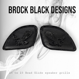 98-2023 Road Glide inner fairing 3D Eagle speakers grill covers set