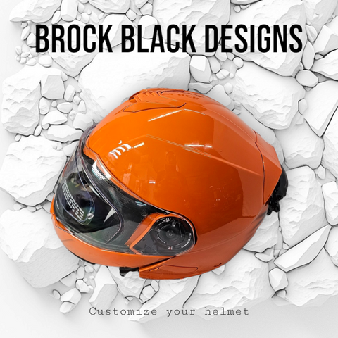 3D skull and crossbones helmet – Brock Black Customs