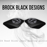 98-2024 Road Glide inner 3D webbed skull fafo speakers grill covers set