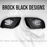 98-2024 Road Glide 3D Fast Johnny speakers grill covers set