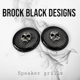 A set of bag Ancient skull speakers grill covers