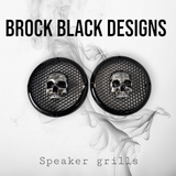 A set of bag Ancient skull speakers grill covers