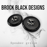 A set of bag Ancient skull speakers grill covers