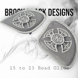 98-2024 Road Glide 3D Celtic cross speakers grill covers set