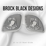 98-2024 Road Glide 3D POW MIA TRIBUTE speakers grill covers set