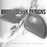 98 to 23 Road Glide with Cicada horn speakers grill covers set