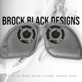 98 to 23 Road Glide with Cicada horn speakers grill covers set