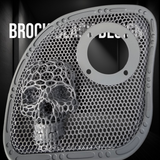 98 to 23 Road Glide webbed skull with Cicada horn speakers grill covers set