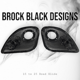 98 to 23 Road Glide webbed skull with Cicada horn speakers grill covers set