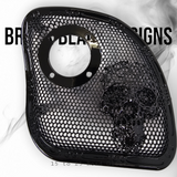 98 to 23 Road Glide webbed skull with Cicada horn speakers grill covers set