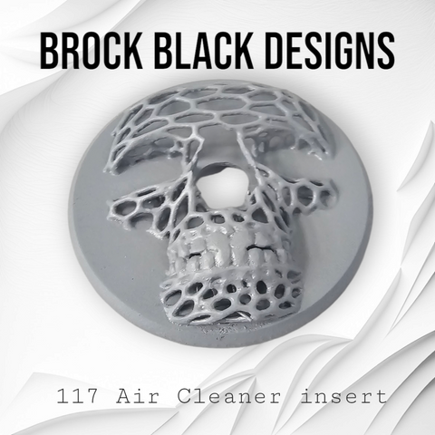 117 air cleaner insert 3D webbed skull