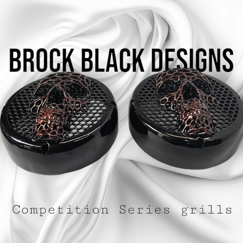 Competition series of webbed skull speakers grill covers