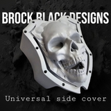 3D screaming skull horn cover