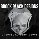 3D screaming skull horn cover