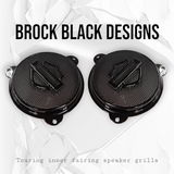 Harley inner 3D shield speakers grill covers set