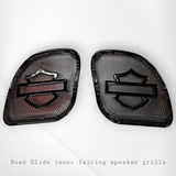 98 to 2024 Road Glide 3D shield speakers grill covers set