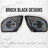 98-2024 Road Glide 3D shark speakers grill covers set