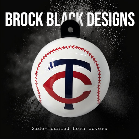 3D baseball themed horn cover