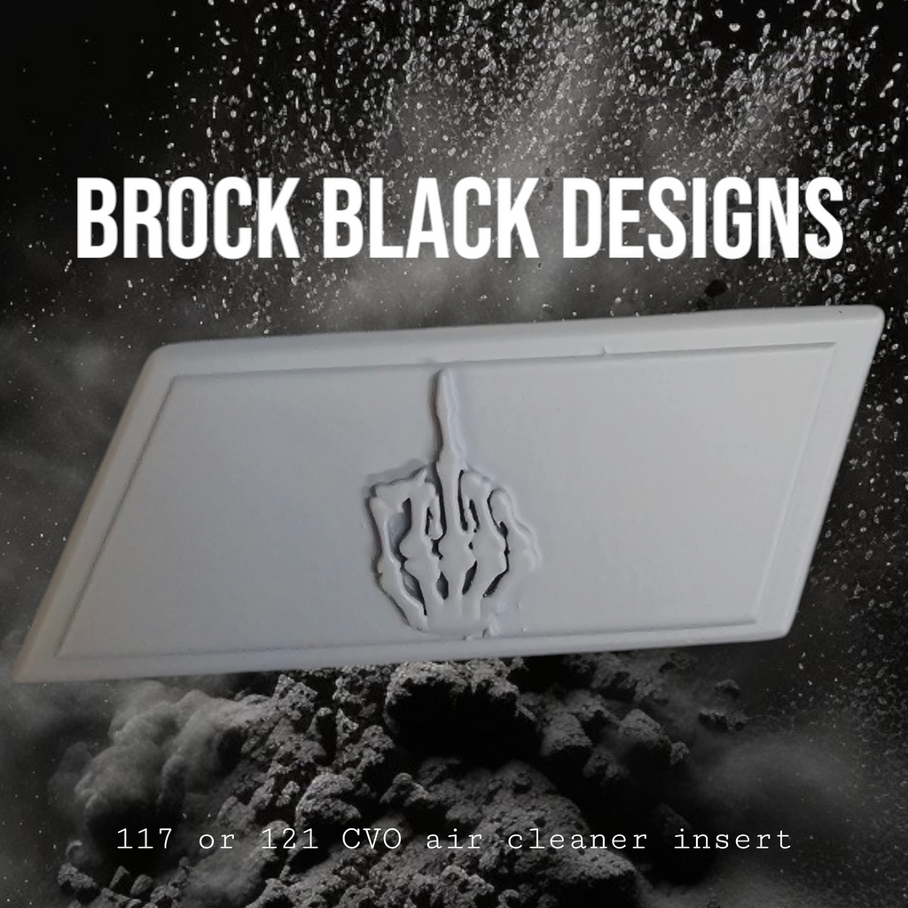 117 or 121 air cleaner insert 3D middle finger – Brock Black Customs