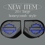 23.5+ Harley inner 3D shield speakers grill covers set