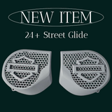23.5+ Harley inner 3D shield speakers grill covers set