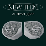 23.5+ Harley inner 3D shield speakers grill covers set