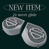 23.5+ Harley inner 3D shield speakers grill covers set