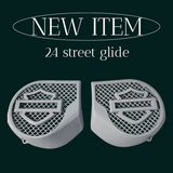 23.5+ Harley inner 3D shield speakers grill covers set