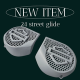 23.5+ Harley inner 3D shield speakers grill covers set