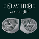 23.5+ Harley inner 3D shield speakers grill covers set