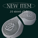 23.5+ Harley inner 3D shield speakers grill covers set