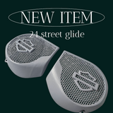 23.5+ Harley inner 3D shield speakers grill covers set