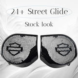 23.5+ Harley inner 3D shield speakers grill covers set