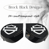 23.5+ Harley inner 3D shield speakers grill covers set