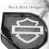 23.5+ Harley inner 3D shield speakers grill covers set