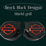 23.5+ Harley inner 3D shield speakers grill covers set