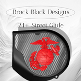 Touring Innenverkleidung 3D USMC Lautsprecher Grillabdeckungen Set