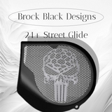 Touring Innenverkleidung 3D Punisher Lautsprecher Grillabdeckungen Set