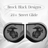 Touring Innenverkleidung 3D USMC Lautsprecher Grillabdeckungen Set