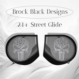 Touring Innenverkleidung 3D Punisher Lautsprecher Grillabdeckungen Set