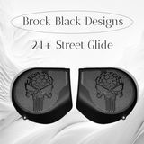 Touring Innenverkleidung 3D Punisher Lautsprecher Grillabdeckungen Set