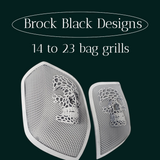 14-24 Harley Davidson bag lid Speaker Grill Cover webbed skull