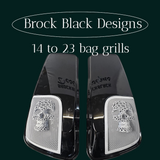 14-24 Harley Davidson bag lid Speaker Grill Cover webbed skull