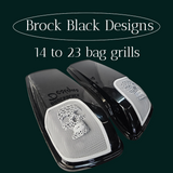 14-24 Harley Davidson bag lid Speaker Grill Cover webbed skull