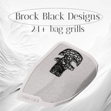 24+ Harley Davidson bag lid Speaker Grill Cover webbed skull